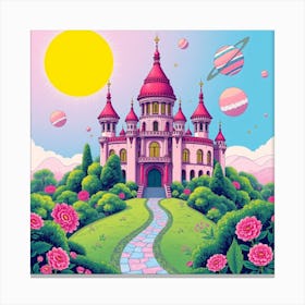 Pink Castle 1 Canvas Print