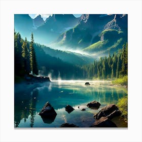 Sunrise In The Mountains Canvas Print