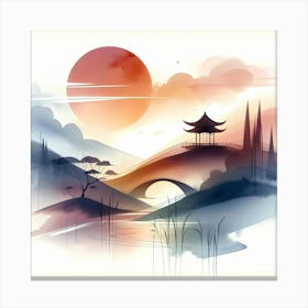 Asian Landscape Painting 13 Canvas Print