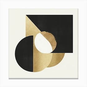 Abstract Black And Gold Canvas Print