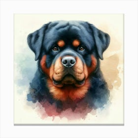 Watercolor Rottweiler 3 Canvas Print