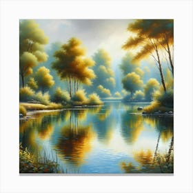 Reflections In The Water Canvas Print