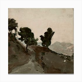 Trees On A Hillside Canvas Print