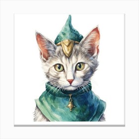 Elf Cat Portrait 2 Canvas Print