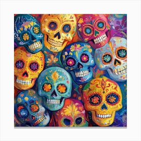 Day Of The Dead Skulls 31 Canvas Print