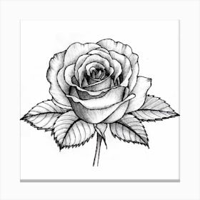 Rose Tattoo Design Canvas Print