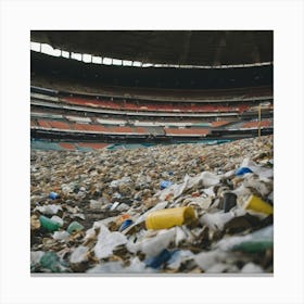 Stadium Full Of Trash 1 Canvas Print