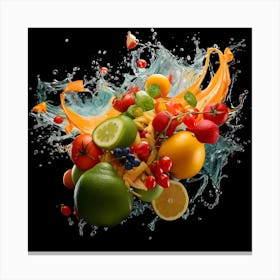 Fruit Splash - Fruit Stock Videos & Royalty-Free Footage Canvas Print