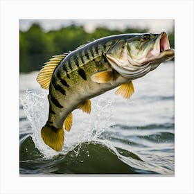 large mouth bass Canvas Print