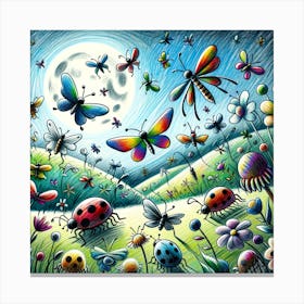 Super Kids Creativity: Dancing insects Canvas Print