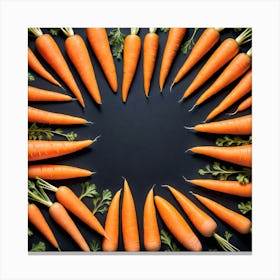 Carrot As A Frame (10) Canvas Print