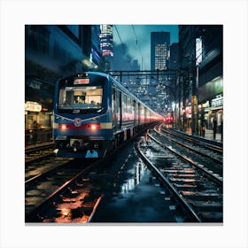 Train Heading To Tokyo Canvas Print