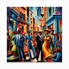 'People On The Street' 1 Canvas Print