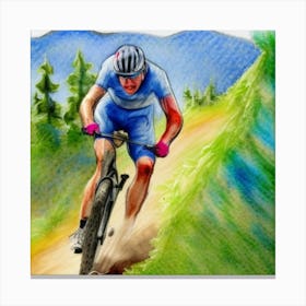 Cyclist Canvas Print