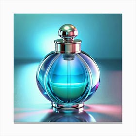 Blue Perfume Bottle Canvas Print