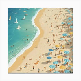 Day At The Beach 9 Canvas Print