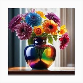 Rainbow Vase Canvas Print