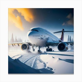 Airplane On Snow (68) Canvas Print