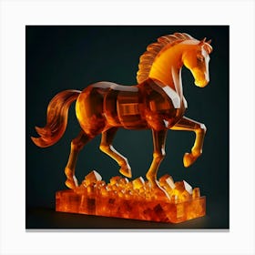 Horse In Flames Canvas Print