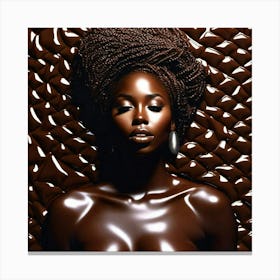 Black Woman In Chocolate 2 Canvas Print