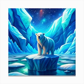 Polar Bear Standing On An Iceberg 1 Canvas Print