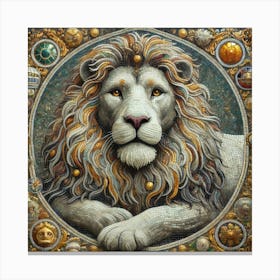 Lion Of The Zodiac Canvas Print