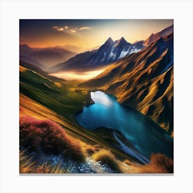 Sunrise In The Mountains 12 Canvas Print