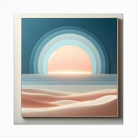 Abstract Sunset Painting Canvas Print