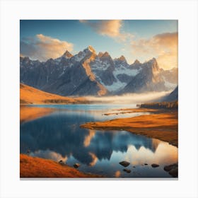 Sunrise In The Mountains Canvas Print