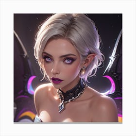 Portrait Of A Girl In League Of Legends Canvas Print