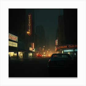 Night In New York City 1 Canvas Print