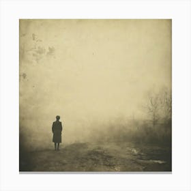 Woman In The Fog Canvas Print