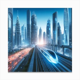 Futuristic Cityscape 9 Canvas Print