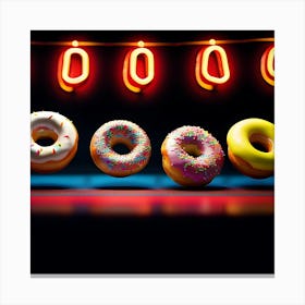 Donuts In Flight Canvas Print