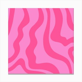Abstract Lines And Shapes - zebra pink Canvas Print