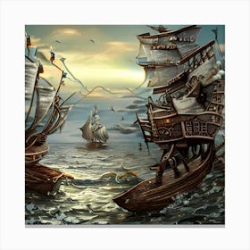 Pirate Ships Canvas Print