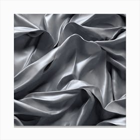 Grey Silk Fabric Canvas Print