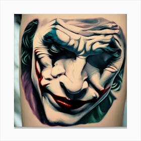 Joker Tattoo Canvas Print