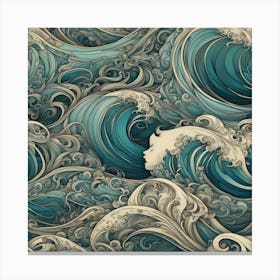 Waves Of The Sea Canvas Print