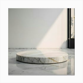 Round Marble Table 5 Canvas Print