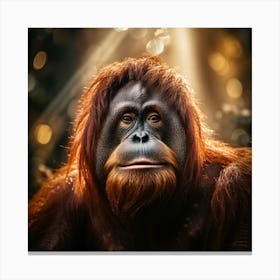 Orangutan Portrait 2 Canvas Print