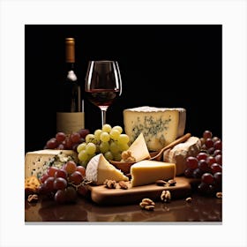 Wine And Cheese Canvas Print