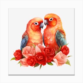 Couple Of Parrots 8 Canvas Print