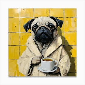 Leisure Pug Morning 4 Canvas Print