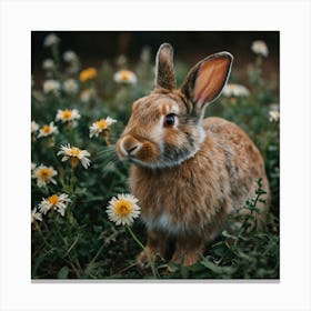 Default A Beautiful Rabbit Her Eyes Are Hazel Her Hair Is Cool 2 Canvas Print