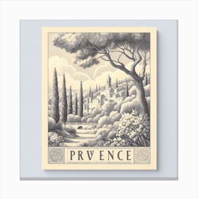 Provence Travel Poster Canvas Print