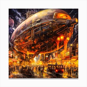 Steampunk Airship Canvas Print