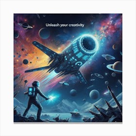 Spaceship 48 Canvas Print