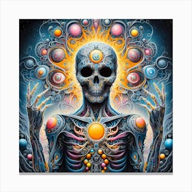 Psychedelic Skull 11 Canvas Print