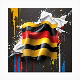 Flag Of Uganda Canvas Print